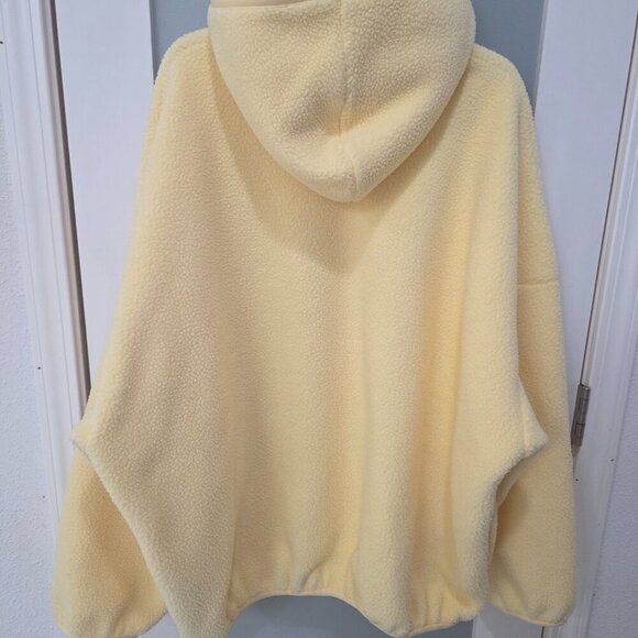ESSENTIALS Fear of God Hoodie Yellow Sherpa Fleece Pullover – Size L – Oversized - Picture 13 of 15